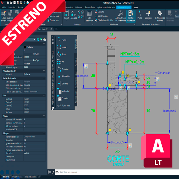 Bloques dinámicos con AutoCAD 2023